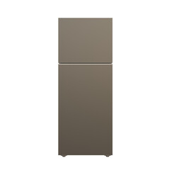 Top Freezer Refrigerator Front View 3D Render Illustration