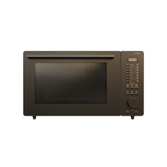 Fototapeta premium Black Microwave Front View 3D Render Illustration
