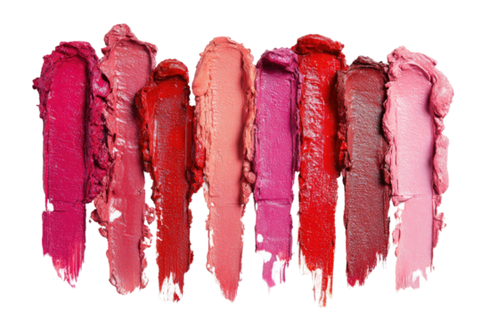 Swatch swatches of various lipstick shades