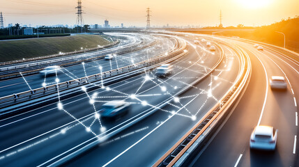 Smart Highway with Connected Vehicles and Data Networks