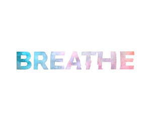 Breathe text effect with soft watercolor gradient design