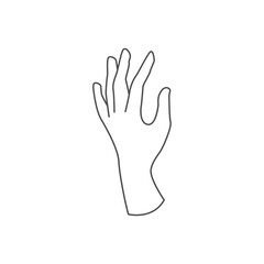 Obraz premium Human Hand Gesture Vector – Line Art Finger Poses 