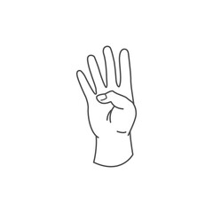 Flat Style Hand Icons – Finger Gestures for App or Web Design
