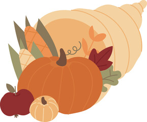 Thanksgiving Decore Scene with Pumpkins