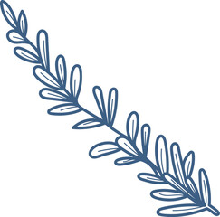 Elegant Leafy Branch Sketch