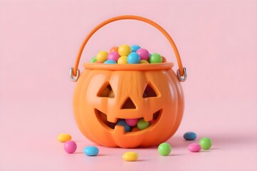 jack o lantern, Halloween pumpkins filled with a variety of candies and jellies
