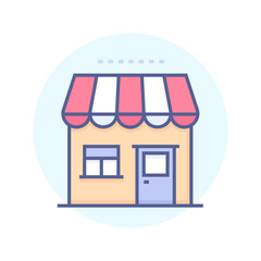 Naklejka premium Shop icon illustration