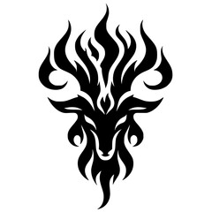 Silhouette of the goat king logo