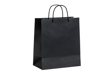 Black paper shopping bag, simple and plain