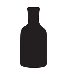 Black silhouette of a glass bottle