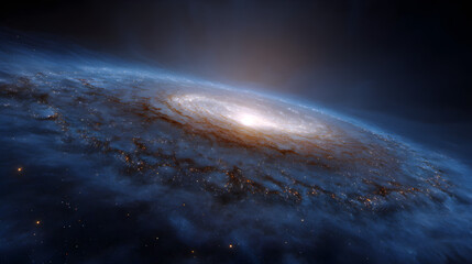 Spiral galaxy view from space