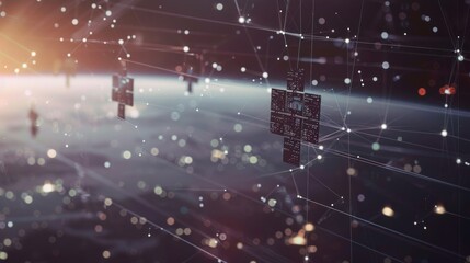 Global network connection illustration