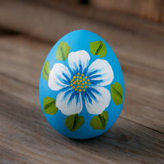 Decorated Easter Egg with Floral Design