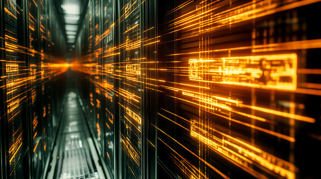 Illuminated Data Center with Digital Overlays