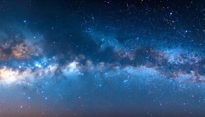 Obraz premium Colorful Starry Milky Way Over Landscape, Scenic View, Artistic Concept