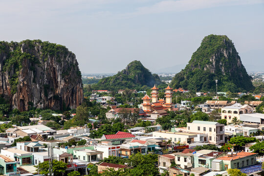View from Marble Mountain over Da Nang Vietnam