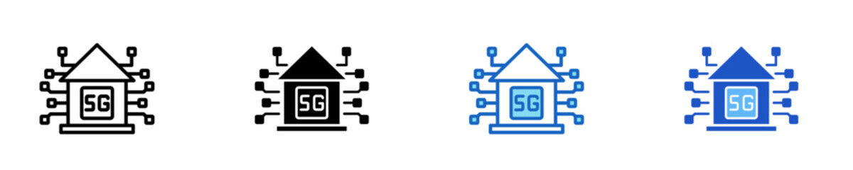 Smart House  Icon Set Multiple Style Collection