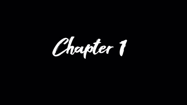 Chapter 1 &mdash; VHS Glitch Title Card, Seamless Loop, Alpha Channel