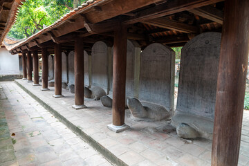 Stone stelae dating back to 1484 to honour talent and encourage study. Hanoi
