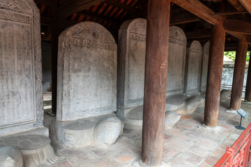 Stone stelae dating back to 1484 to honour talent and encourage study. Hanoi