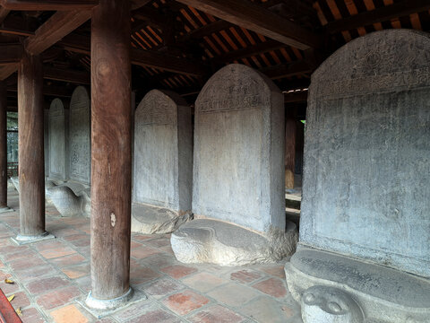 Stone stelae dating back to 1484 to honour talent and encourage study. Hanoi