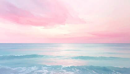 Pastel sunrise over the ocean