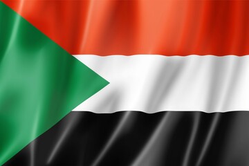 Obraz premium Waving flag of sudan, a symbol of national identity and cultural heritage