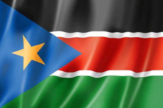 Wavy flag of south sudan, a symbol of national identity and patriotism