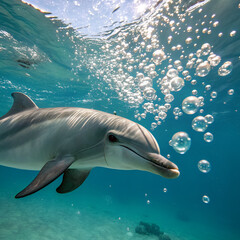 Naklejka premium dolphin in the water