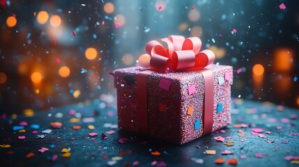 Pink bow festive gift magic photos