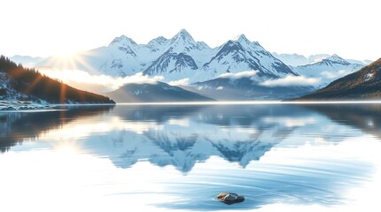 pristine alpine lake