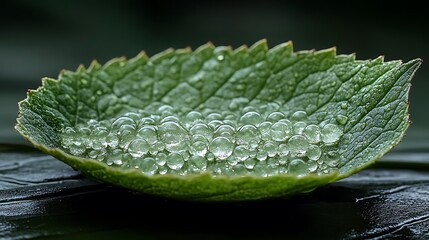 Water droplets green leaf macro pictures