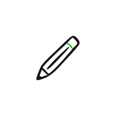 Woman with bun, green shirt, thick black outline, simple design