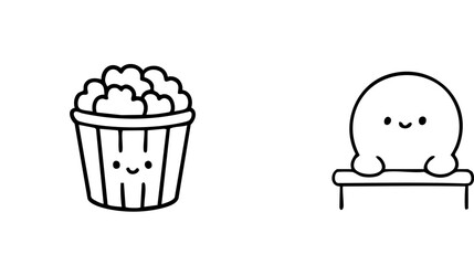 Blue ticket stub with dark outline and two lines