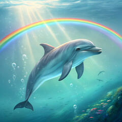 Fototapeta premium dolphin in the water