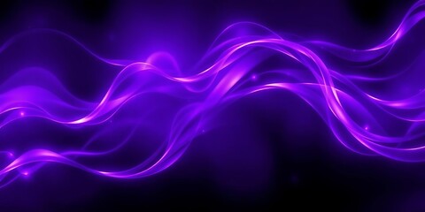 Naklejka premium Dark purple, glowing energy swirls, abstract gaming background, fantasy art, purple