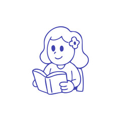 Blue globe on stand, white continents, dark blue outline