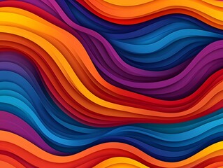 Abstract Colorful Waves Background Design Vibrant Swirling Lines Pattern
