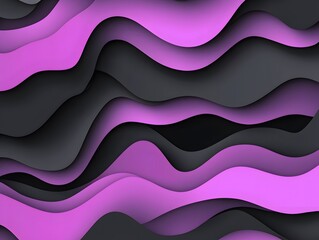 Abstract Purple Black Wave Papercut Background Design