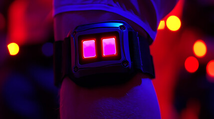 Wearable Device with Illuminated Display on Arm