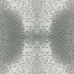 Water droplets on glass surface pattern