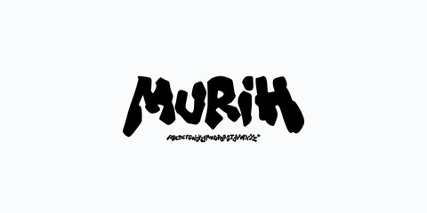 Elegant Font. Groovy Font. Graffiti Font. Creative playful fun Hand Drawn Uppercase,.Street Art Classic Lettering Fashion Designs Typography modern serif decorative vintage concept vector illustration © hiroglyph