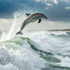 dolphin jumping in the ocean