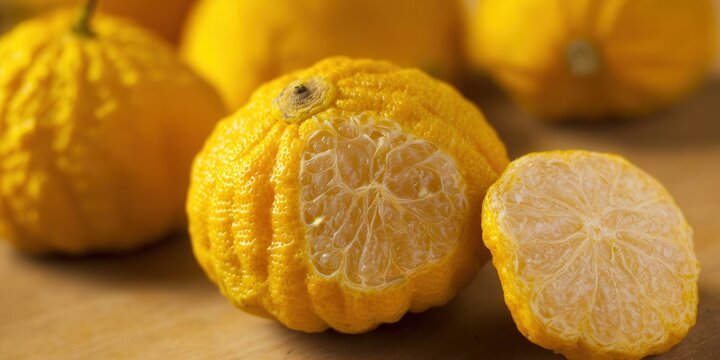 A close-up photograph highlighting the unique Buddha's Hand citrus fruit, a culinary delight.