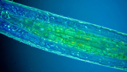 Microscopic plant stem cross-section