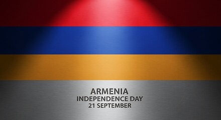 Armenia Independence Day: Flag Colors with Textured Background, Celebration Concept.