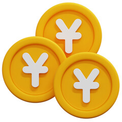3D Yuan Coin Icon