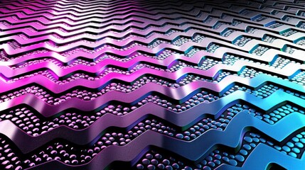 Abstract Colorful Technological Circuit Pattern with Purple Blue Pink Hues