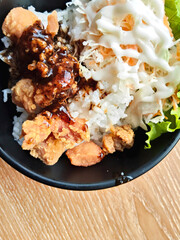 Delicious Chicken Teriyaki and Black Pepper Rice Bowl