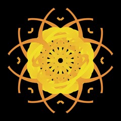 Abstract Symmetrical Mandala Decorative Pattern